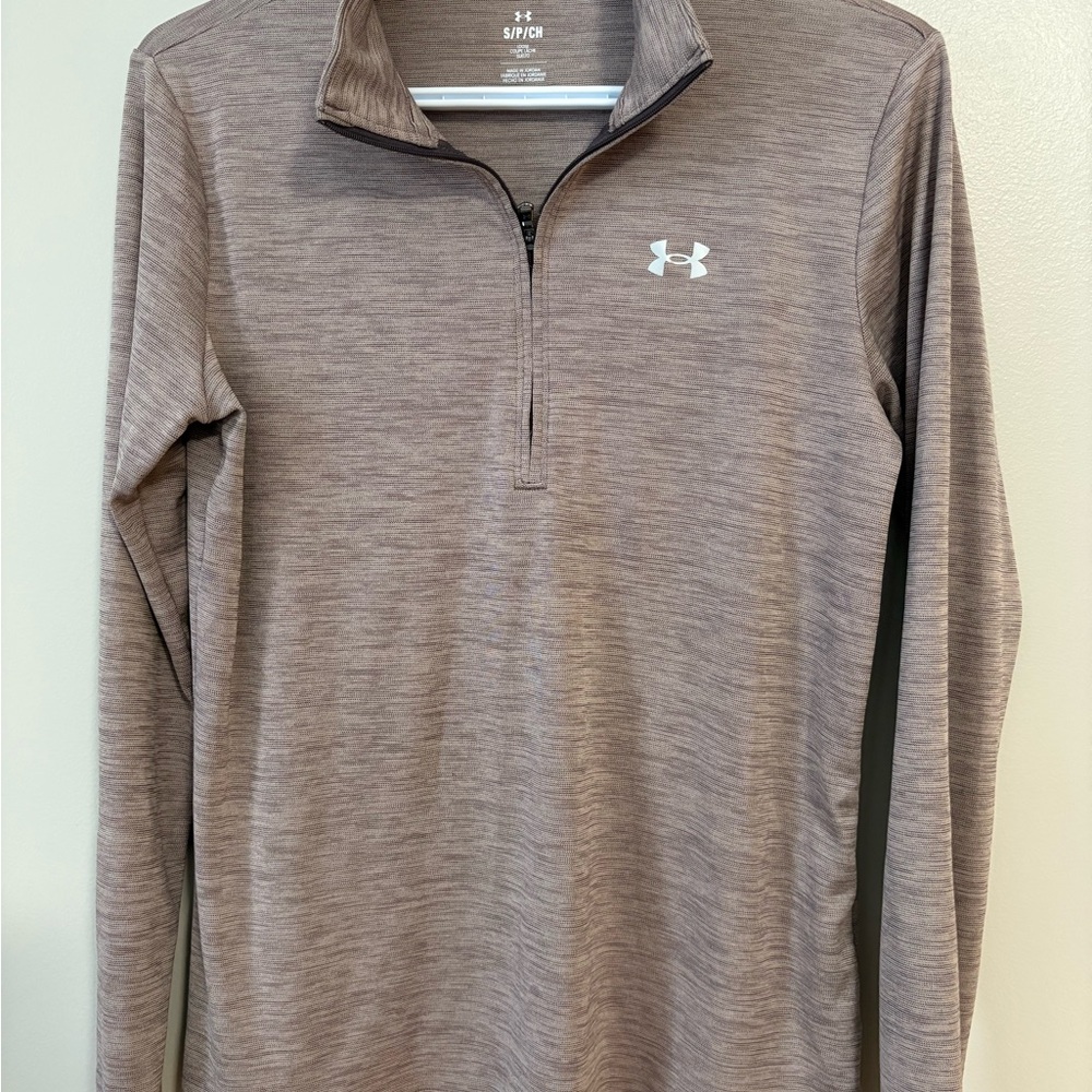 Under Armour Taupe Quarter-Zip Top